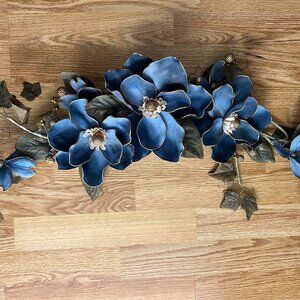 Vintage Home Interior Magnolia Swag Blue Flower